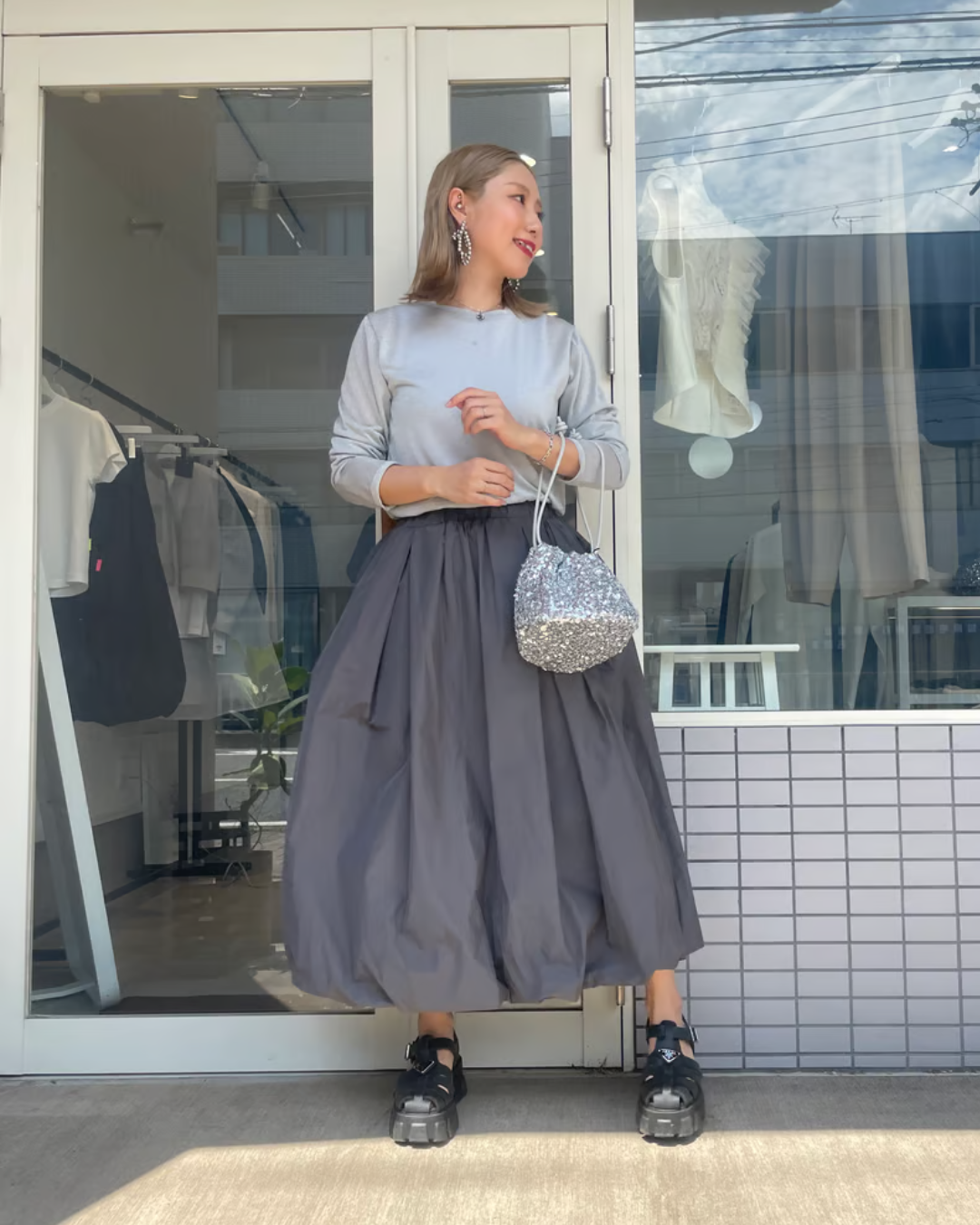 タフタバルーンスカート
