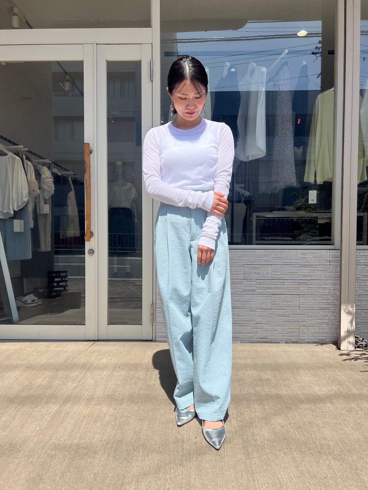 カラーセミシアートップス