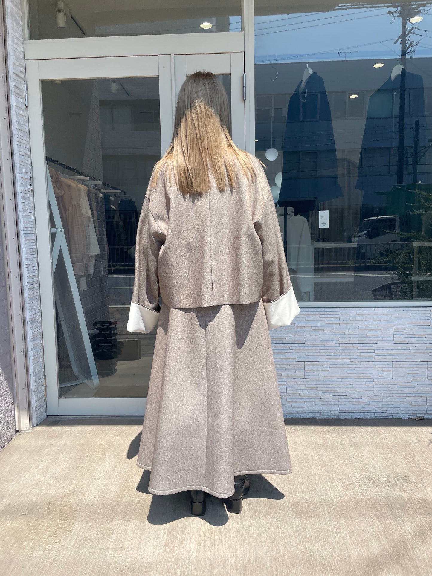 ウールタッチワイドスリーブジャケット