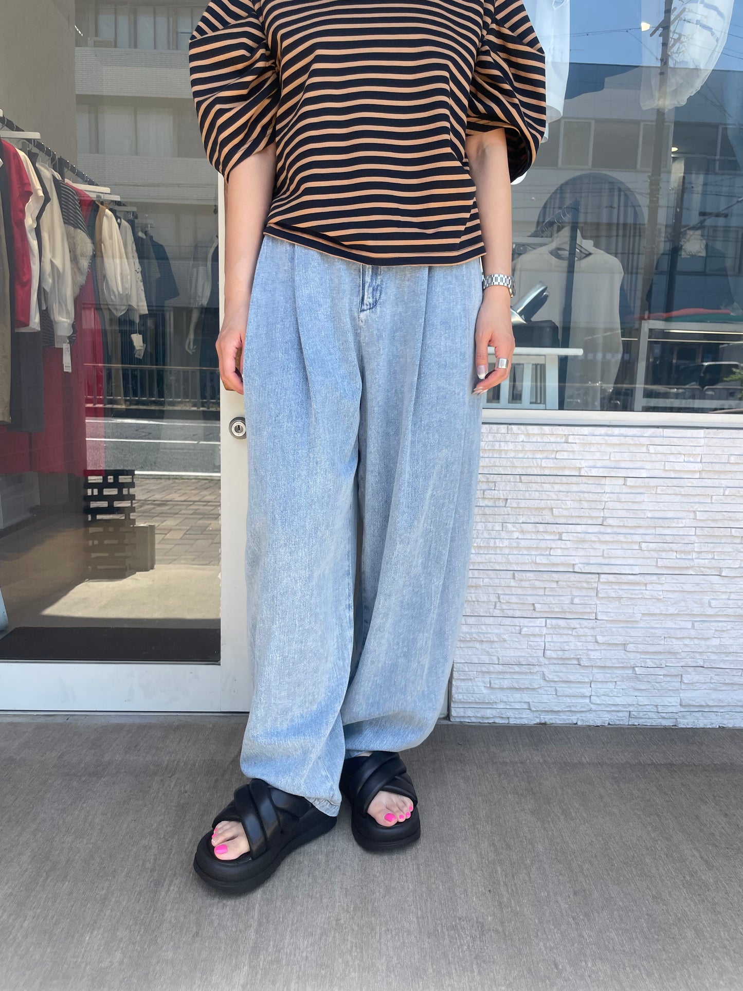 【再入荷】リラクシータックデニム