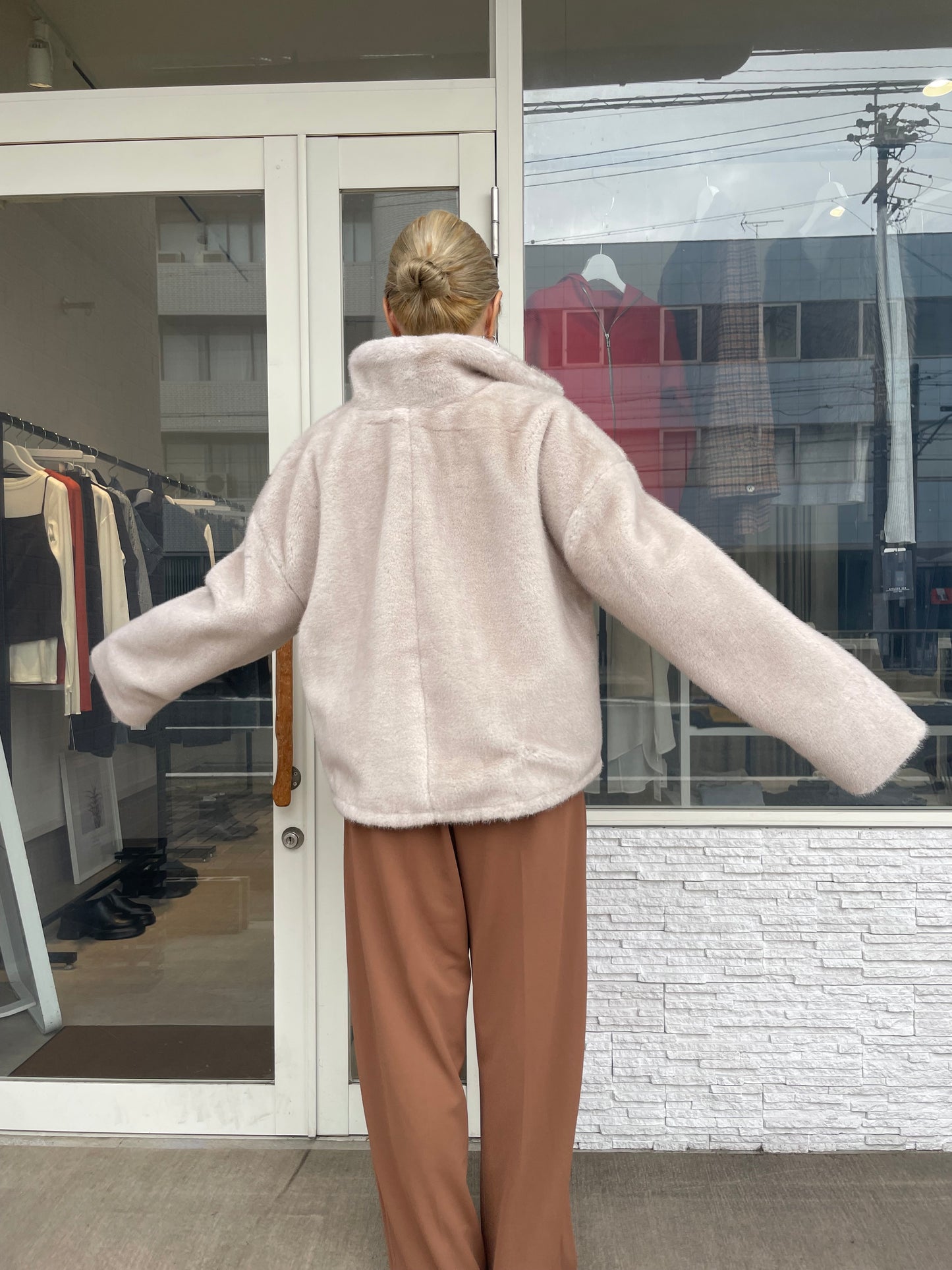 フェイクミンクファーブルゾン