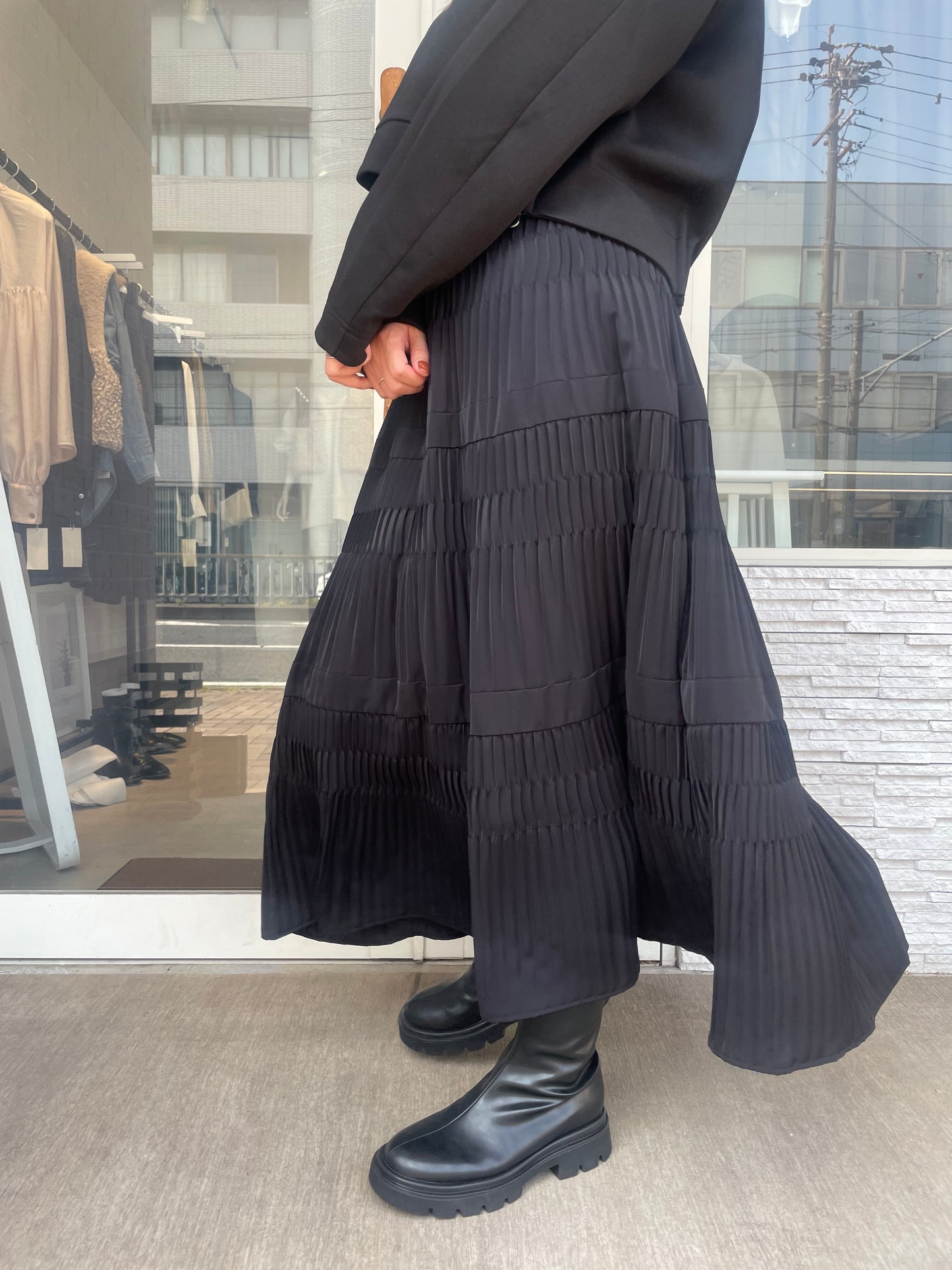 ティアードプリーツスカート