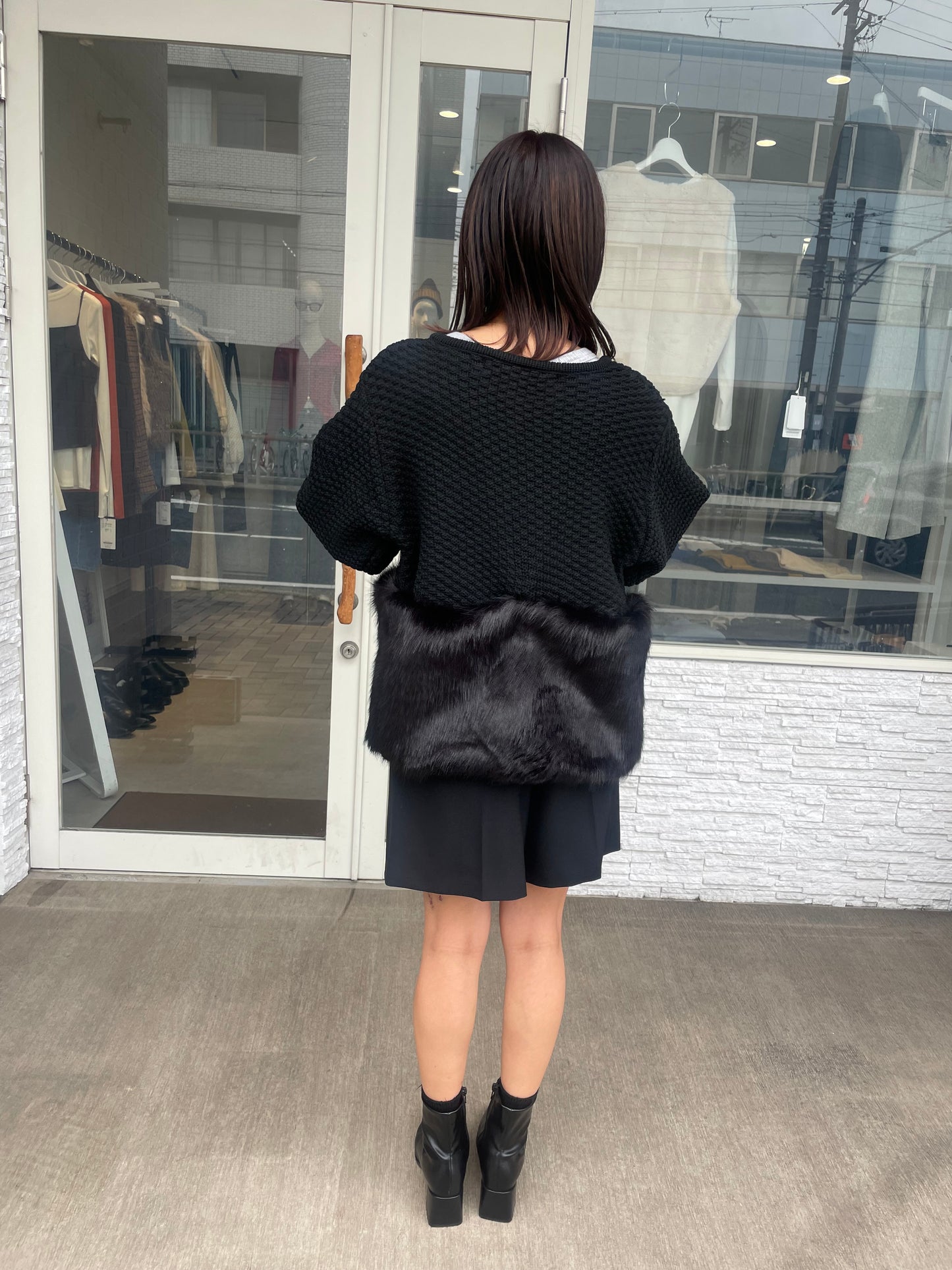 ボリュームファーカーディガン