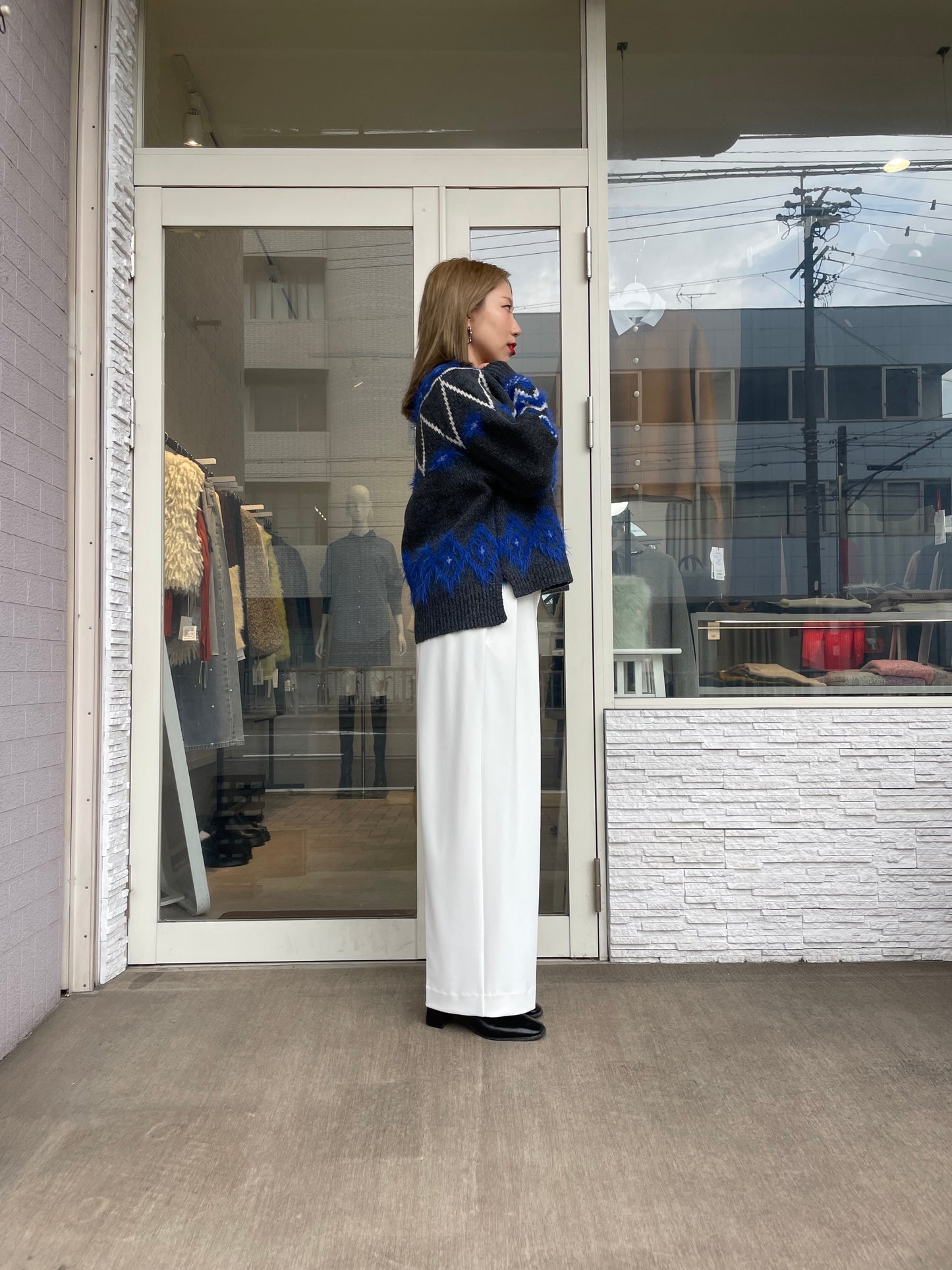 シャギーノルディックニット