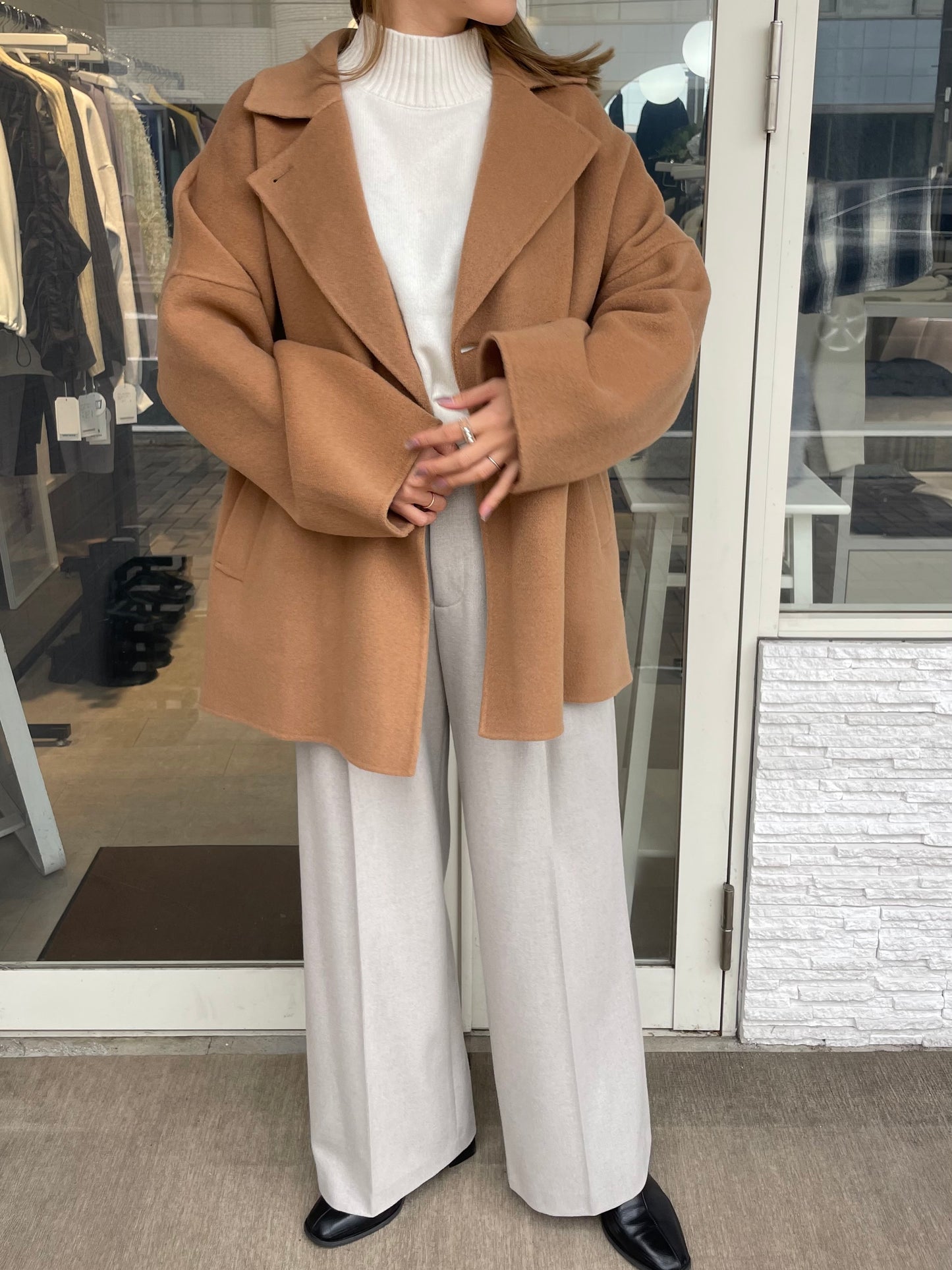 ぺコラムウールミドルコート