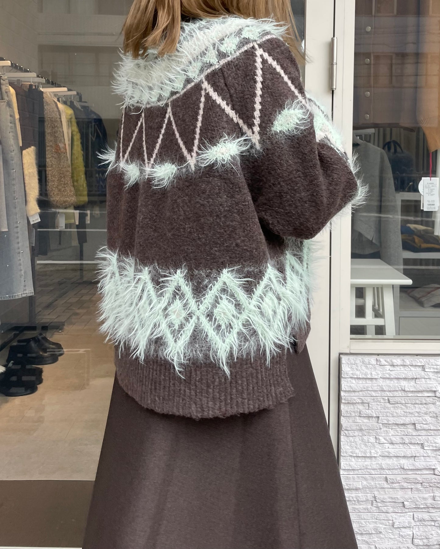 シャギーノルディックニット