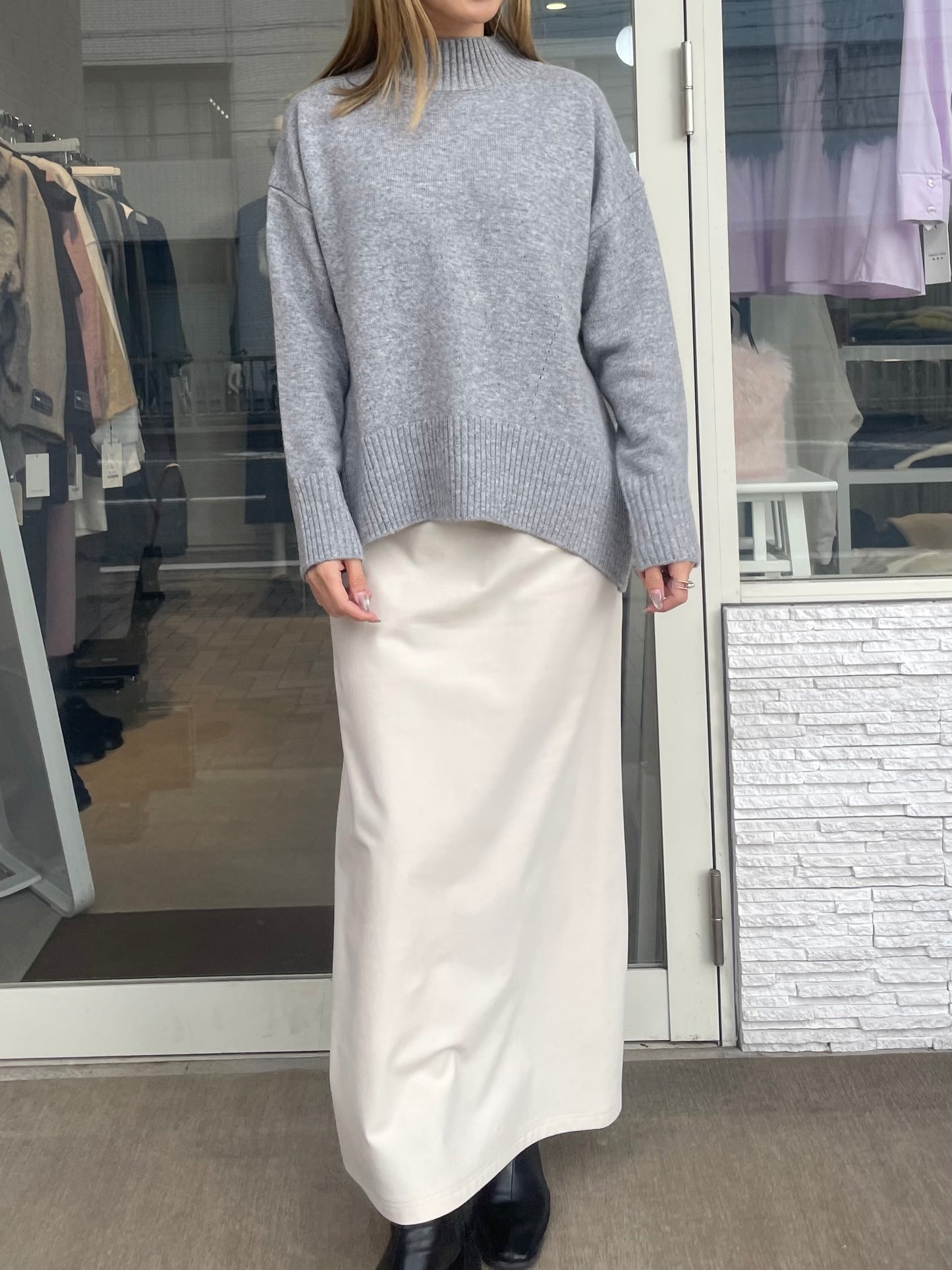 【新色追加!】ウール100%オフタートルニット