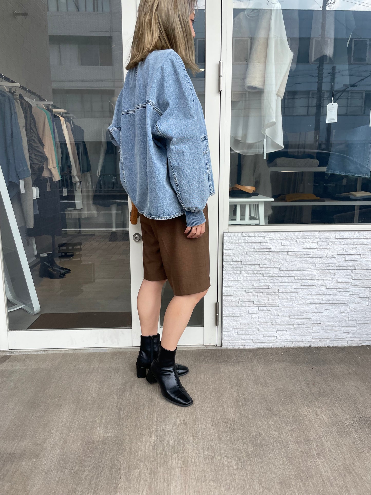 タックハーフパンツ