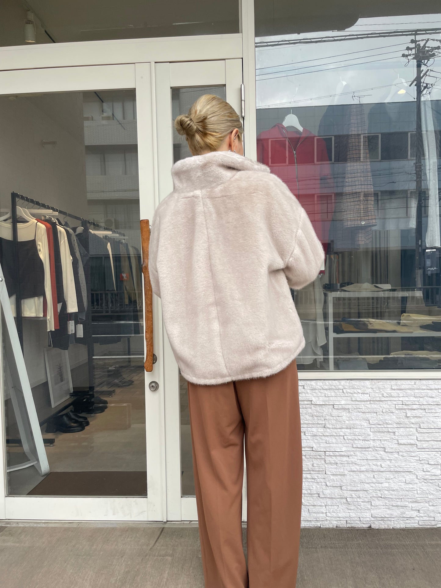 フェイクミンクファーブルゾン