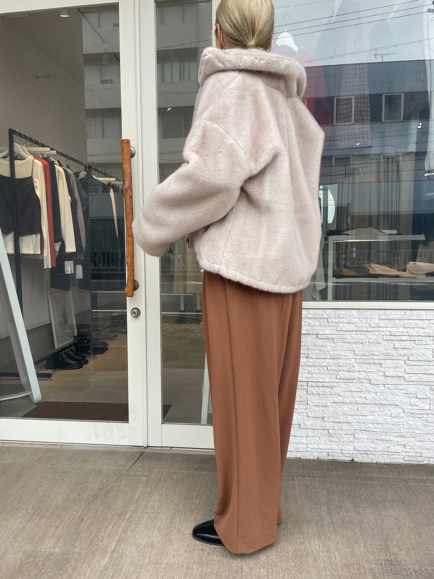 フェイクミンクファーブルゾン