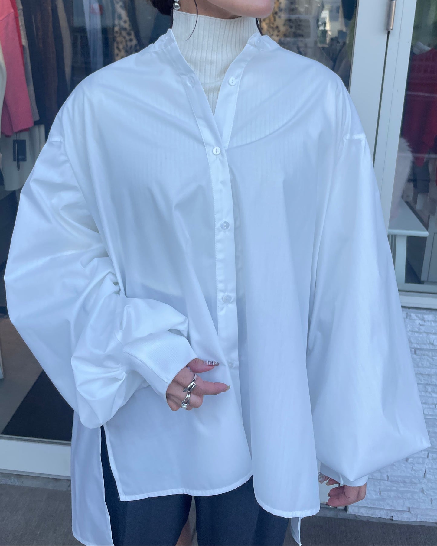 ボリュームスリーブブラウス