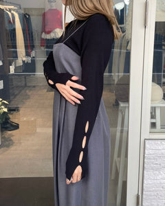 カットデザインリブニット