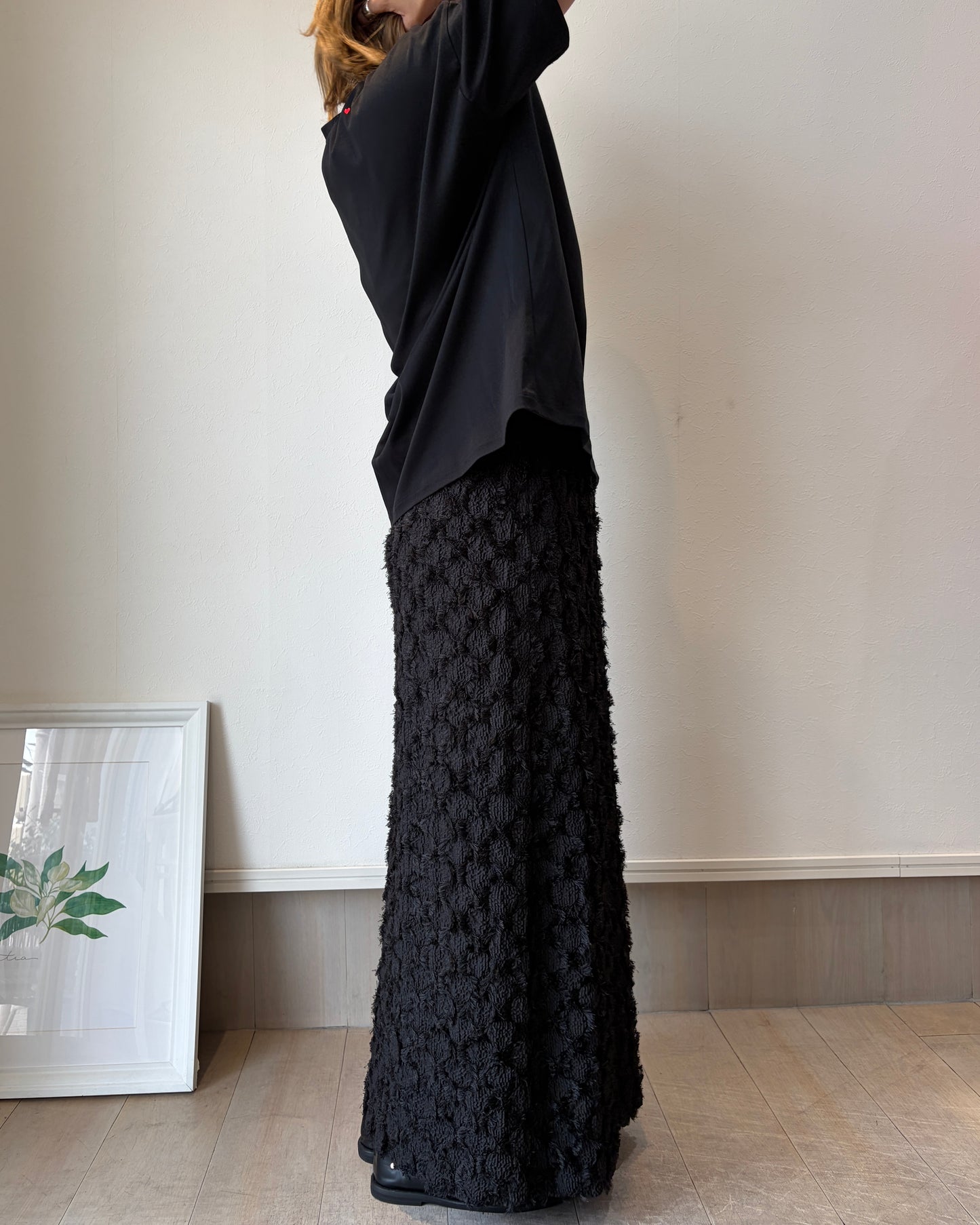 フリンジジャガードスカート