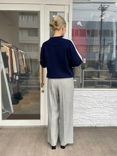 ヤク×メリノウールラインニット