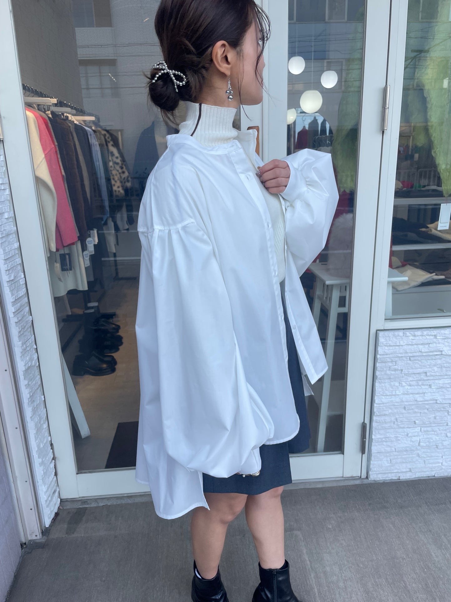 ボリュームスリーブブラウス