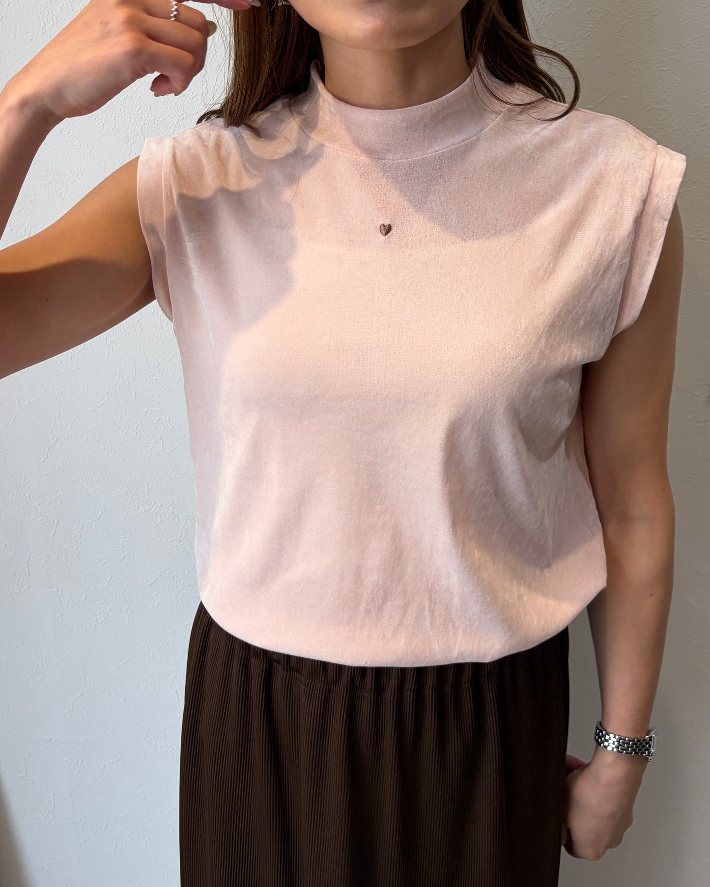 ♡シアーベロアノースリーブトップス