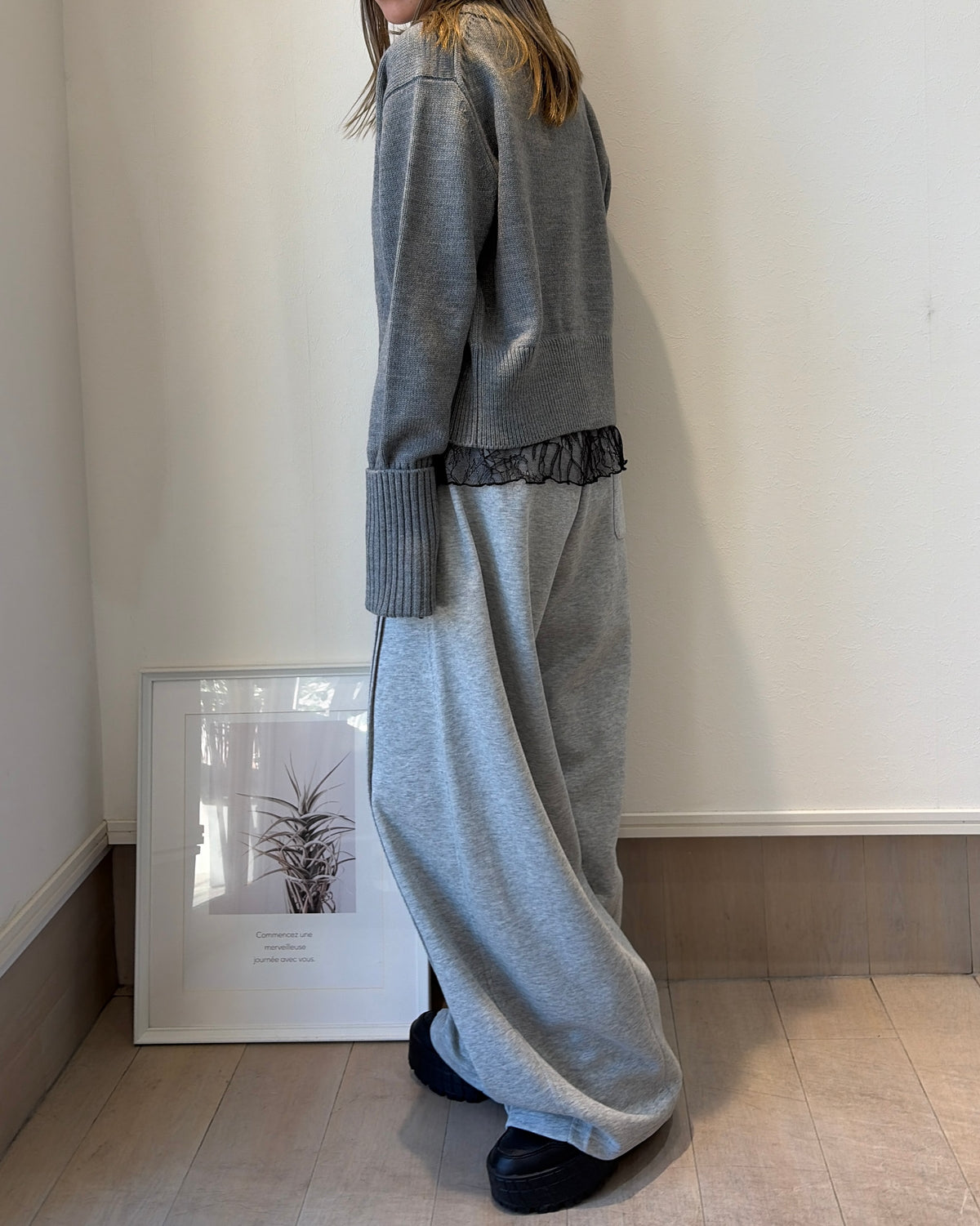 ロングスリーブニットカーディガン
