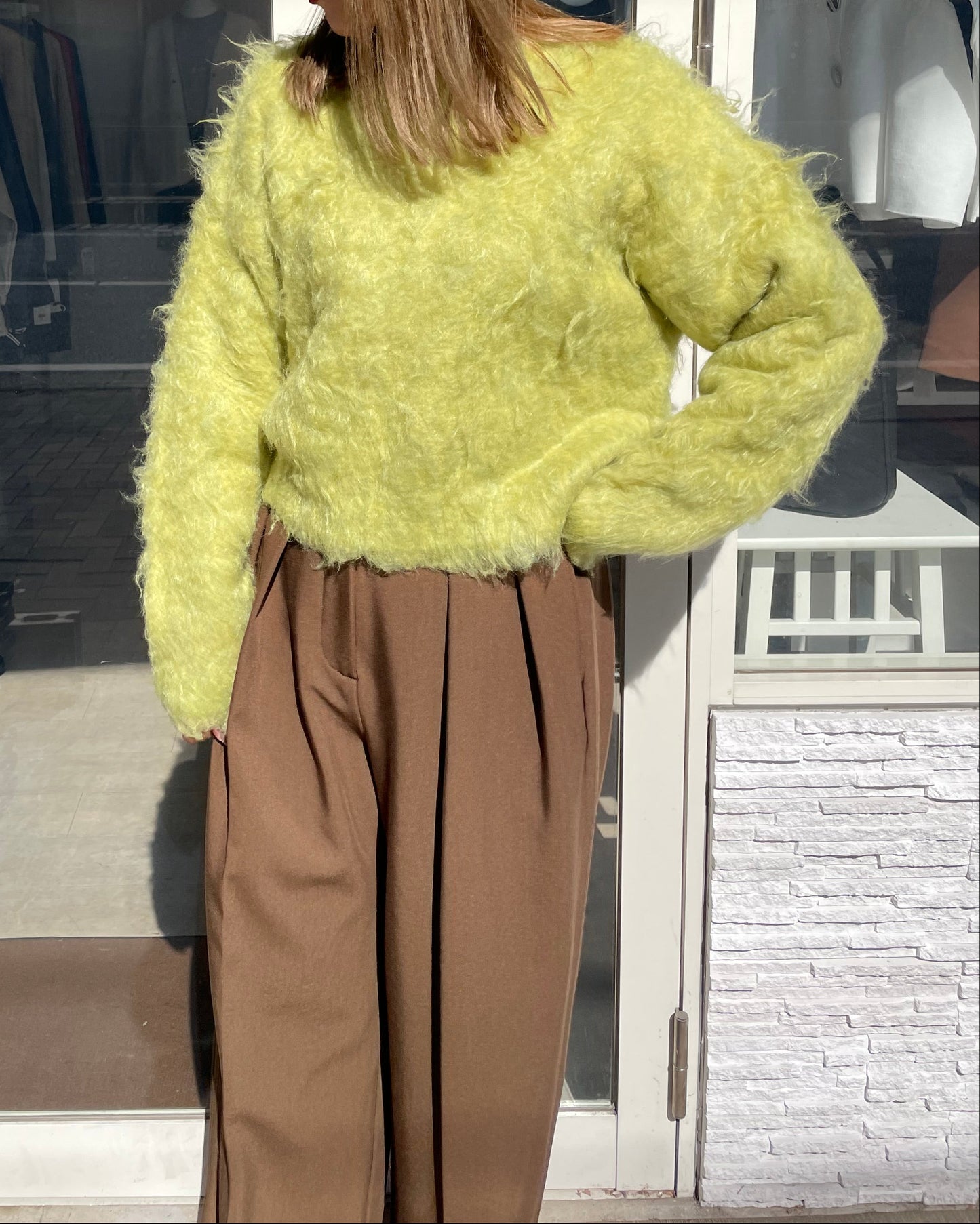 シャギーニットプルオーバー