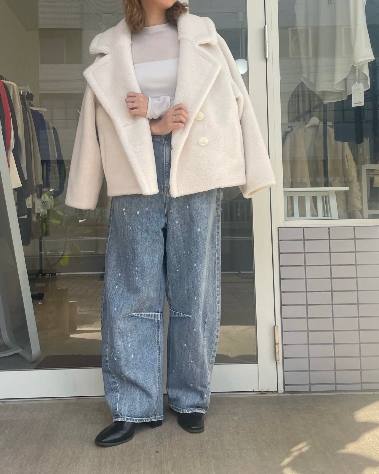 ビッグカラーボアジャケット