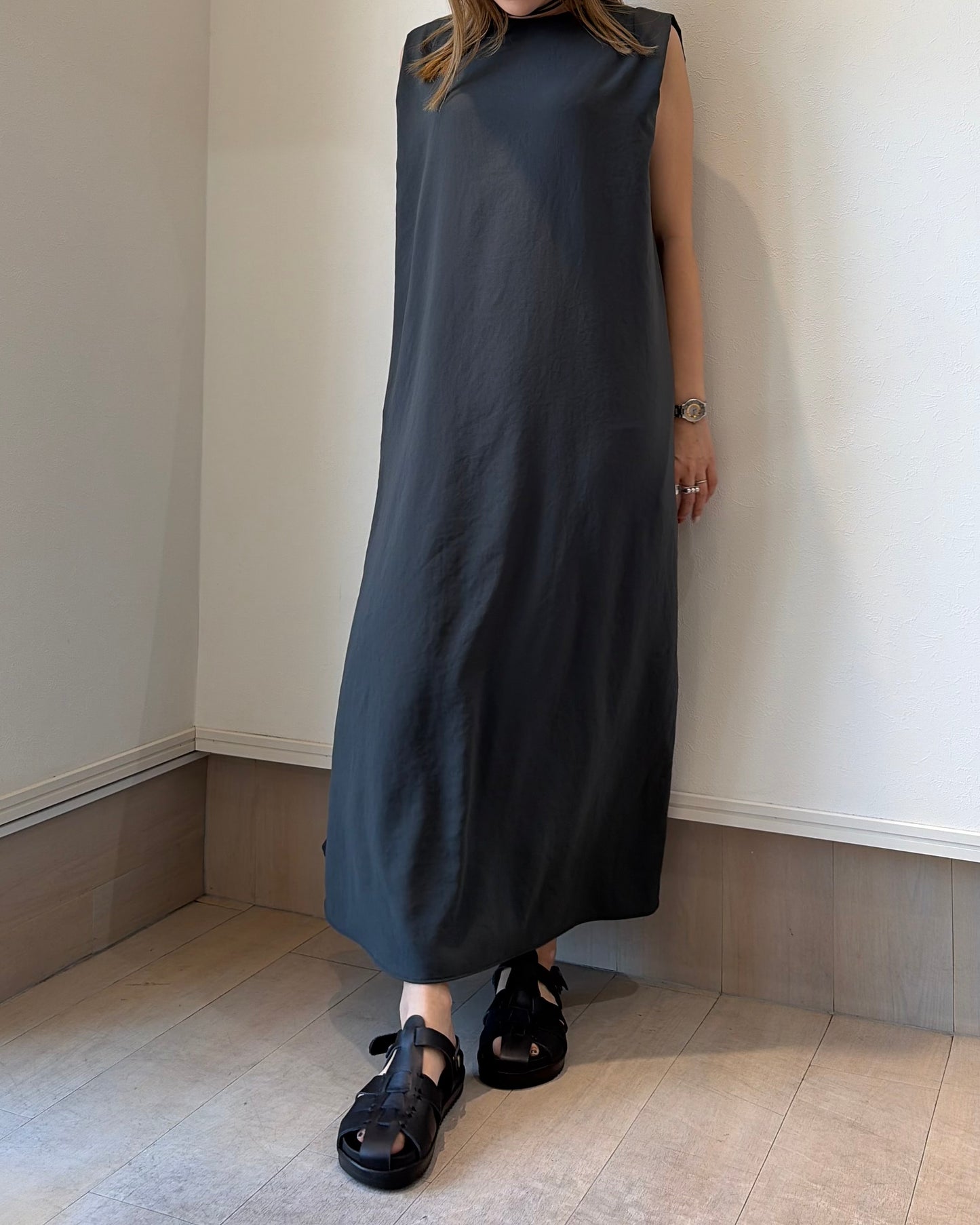 ストレッチシフォンワンピース