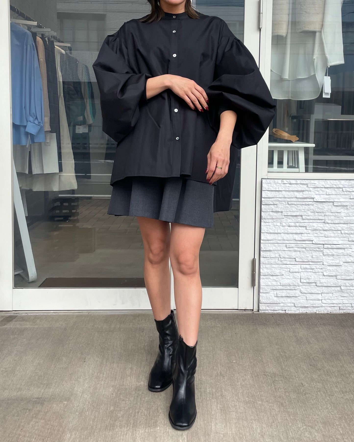 ボリュームスリーブブラウス