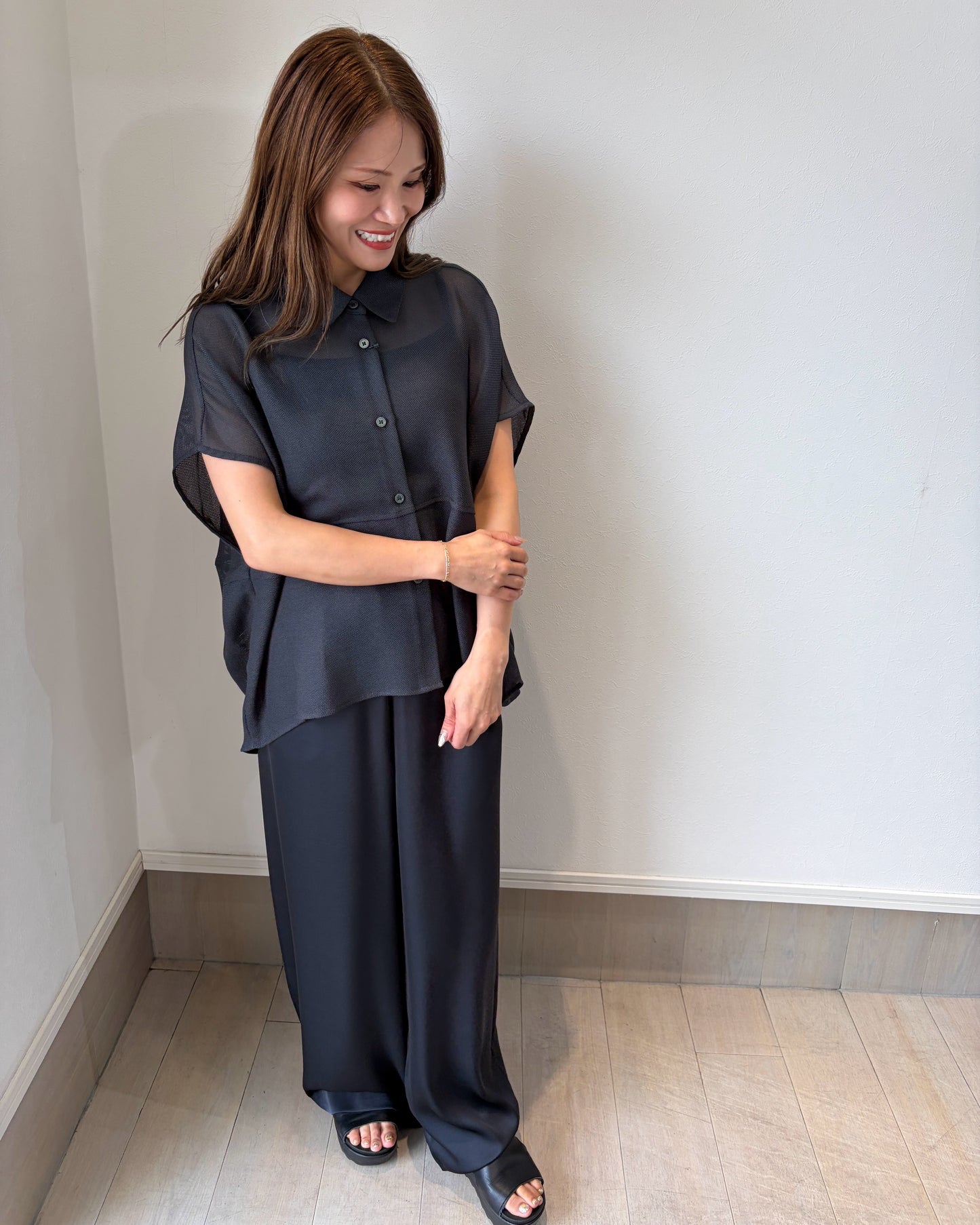 メッシュシアーシャツ