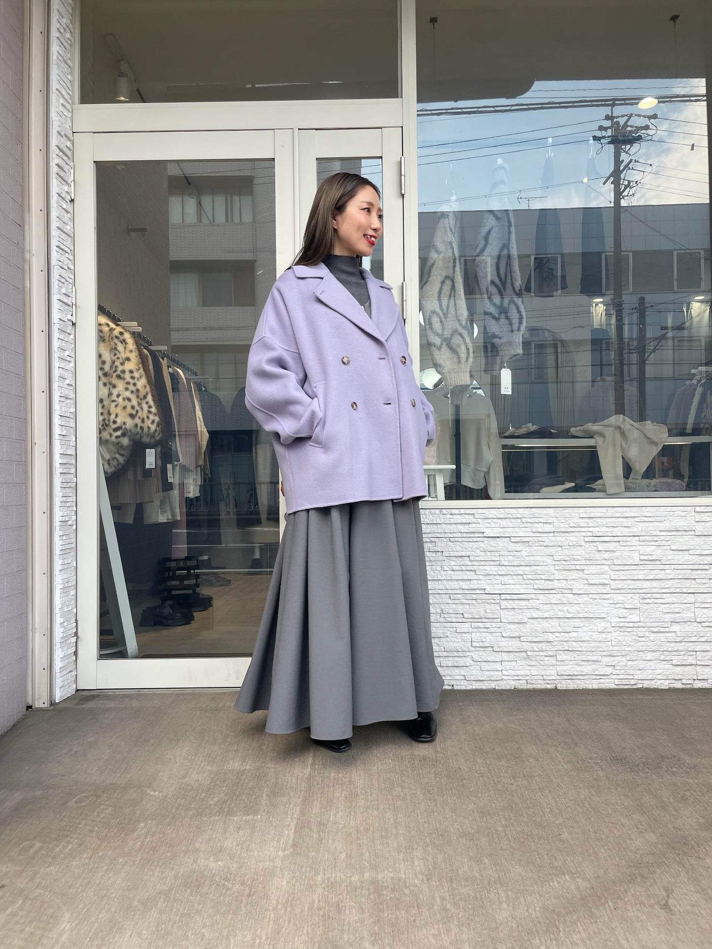 ぺコラムウールミドルコート