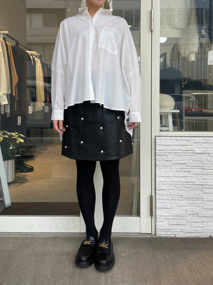 バックギャザーワイドブラウス