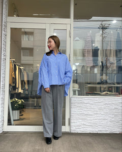 バックギャザーワイドブラウス