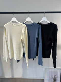 カットデザインリブニット