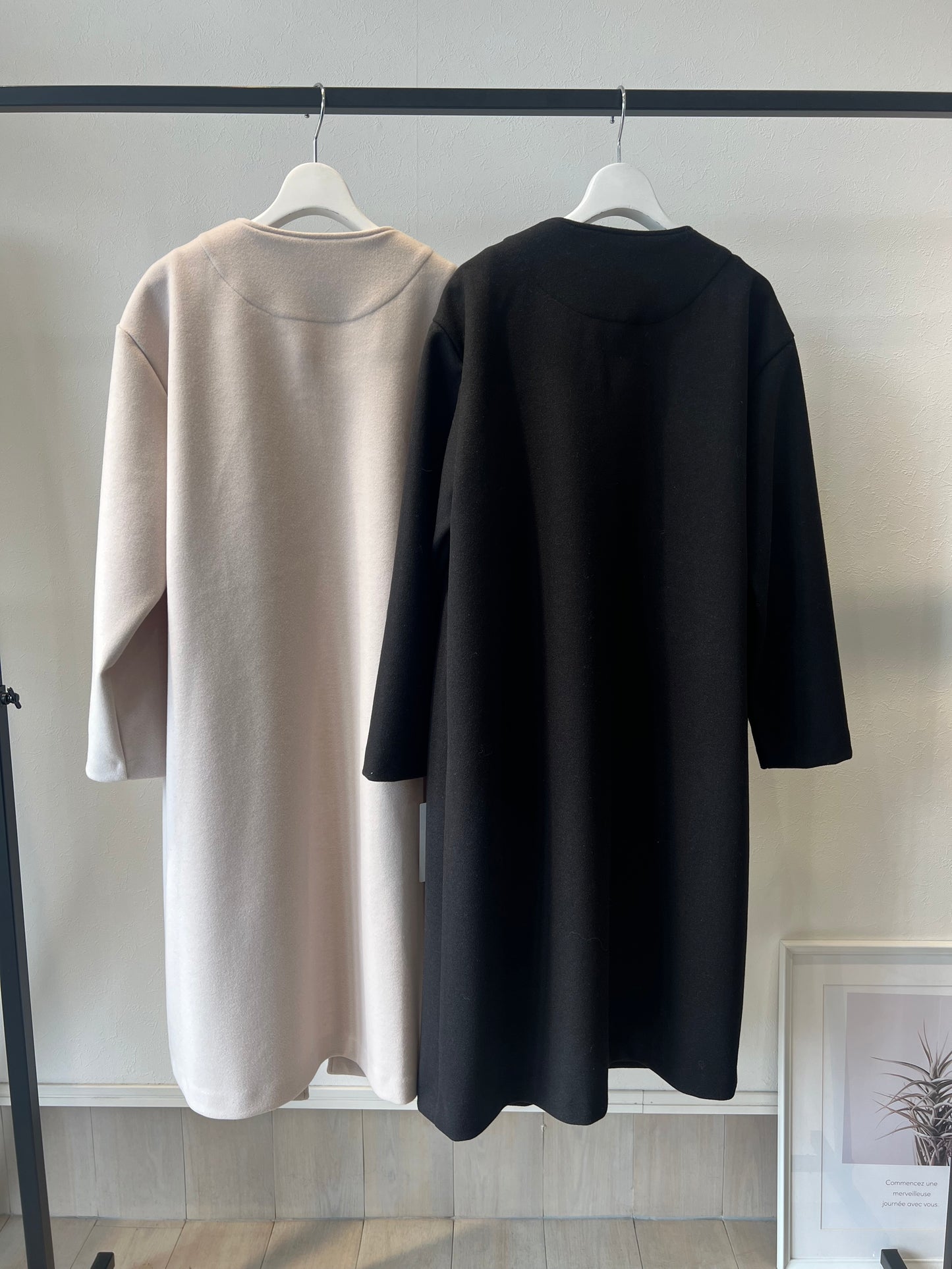 ウールライクロングカーディガン