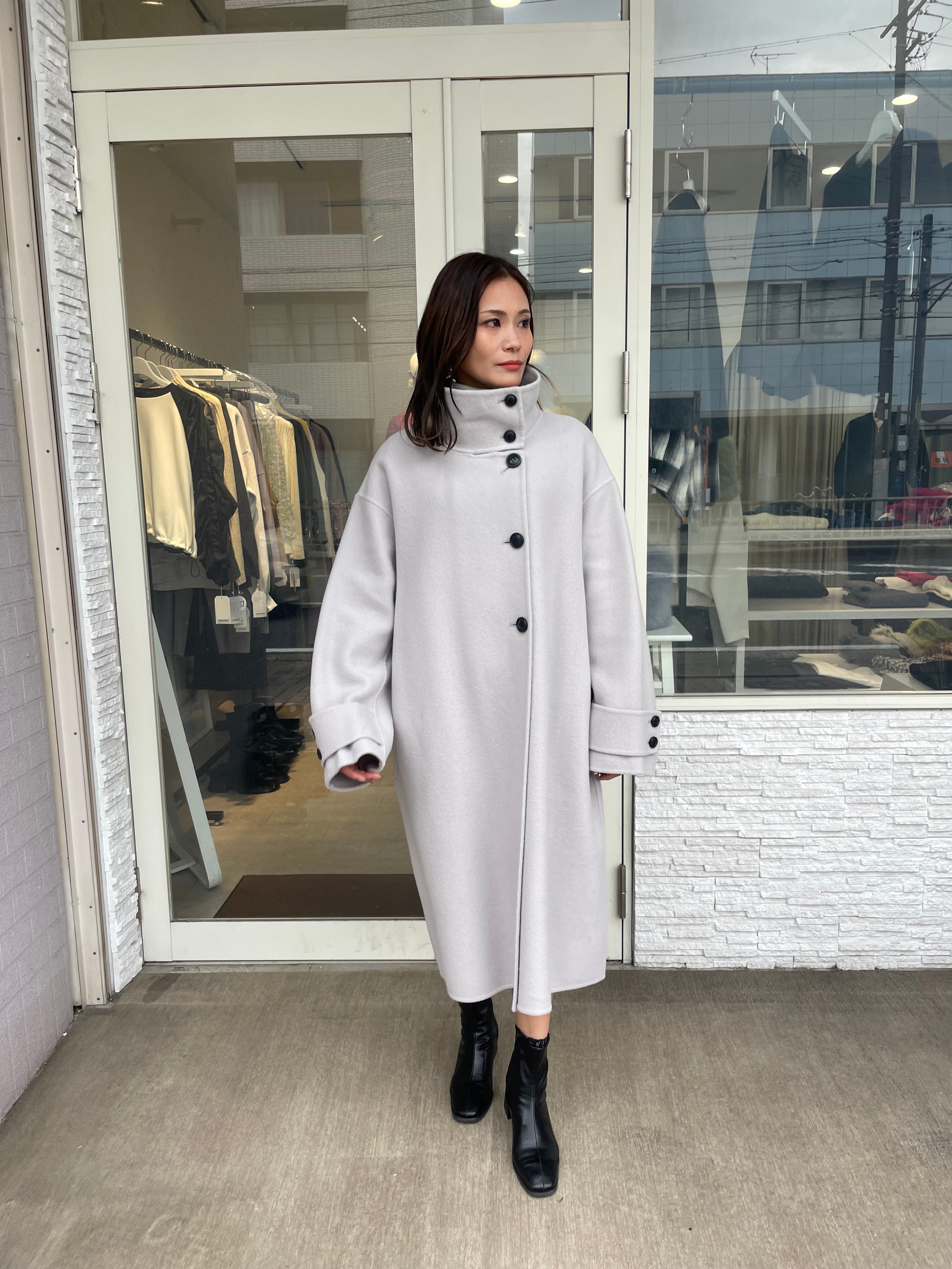 cafune コート スタンドカラー ペコラム ウール100% ぺコラムウールスタンドカラーコート – SETiA online