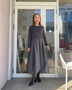 ロングスリーブドッキングバルーンワンピース