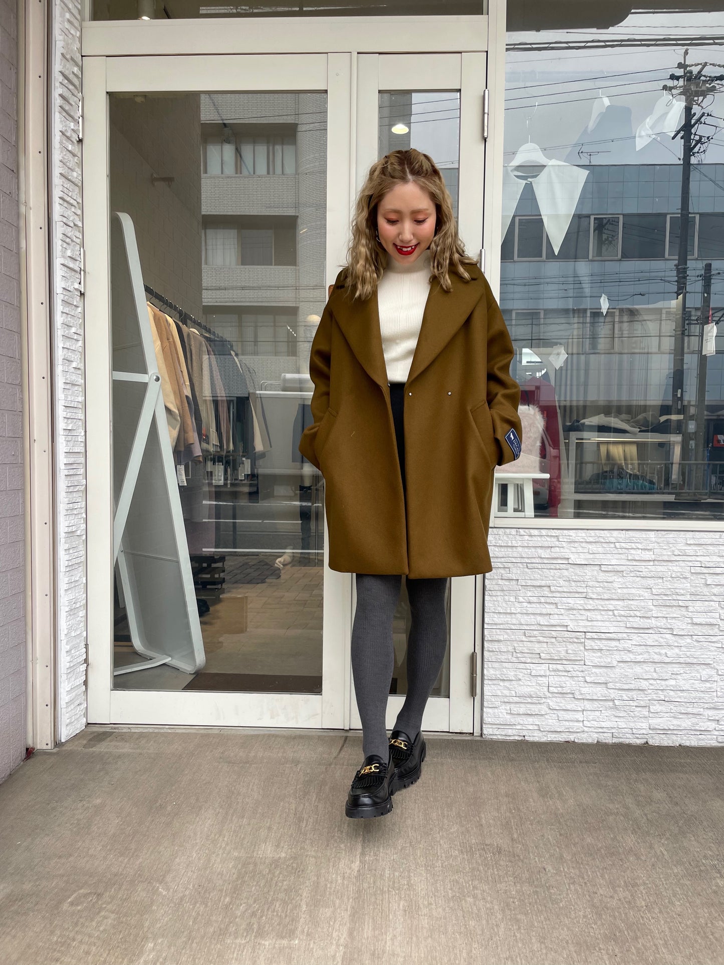 スーパー140 ウールオーバーコート