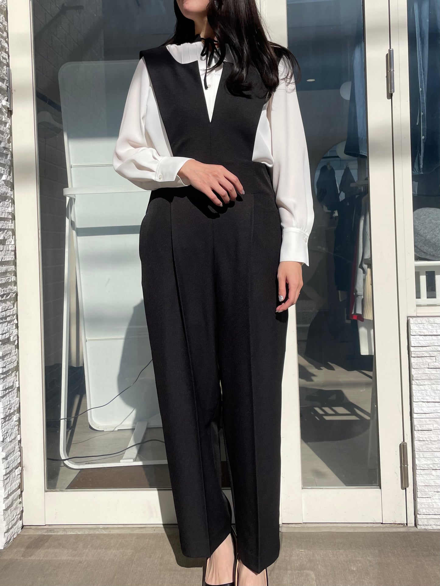 キーネックオールインワン