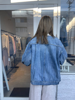 Vネックオーバーサイズデニムジャケット