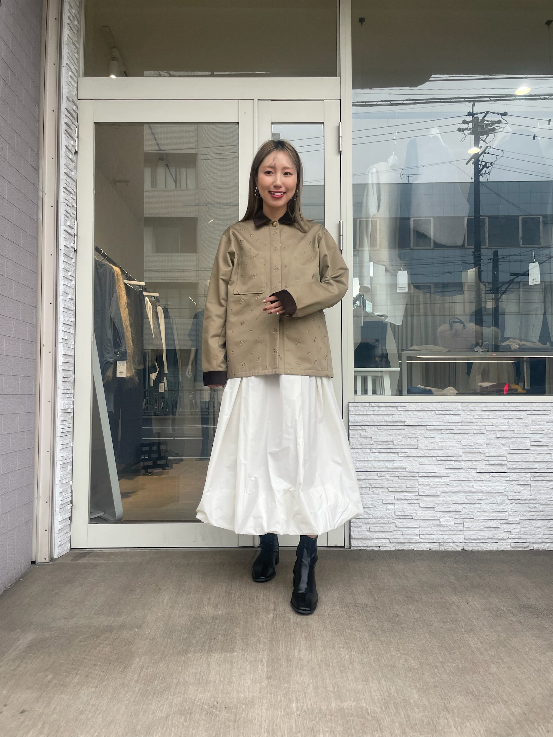 【美品】今期　ドゥロワー　FALL1 コットンカバーオールジャケット ドゥロワー FALL1 コットンカバーオールジャケット