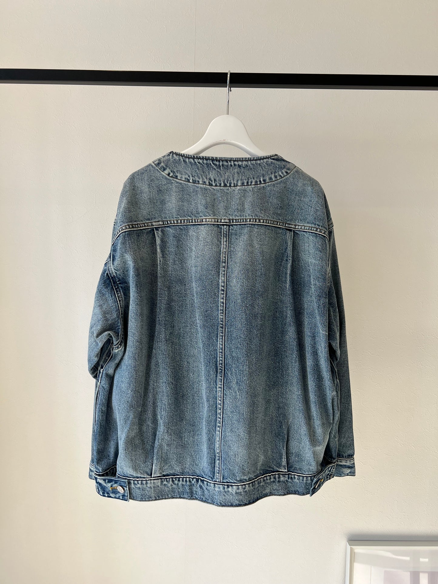 Vネックオーバーサイズデニムジャケット