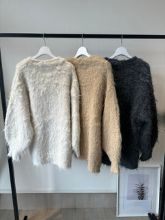 シャギーロングカーディガン