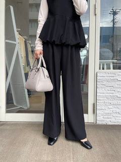 バルーントップス＆ワイドパンツセット