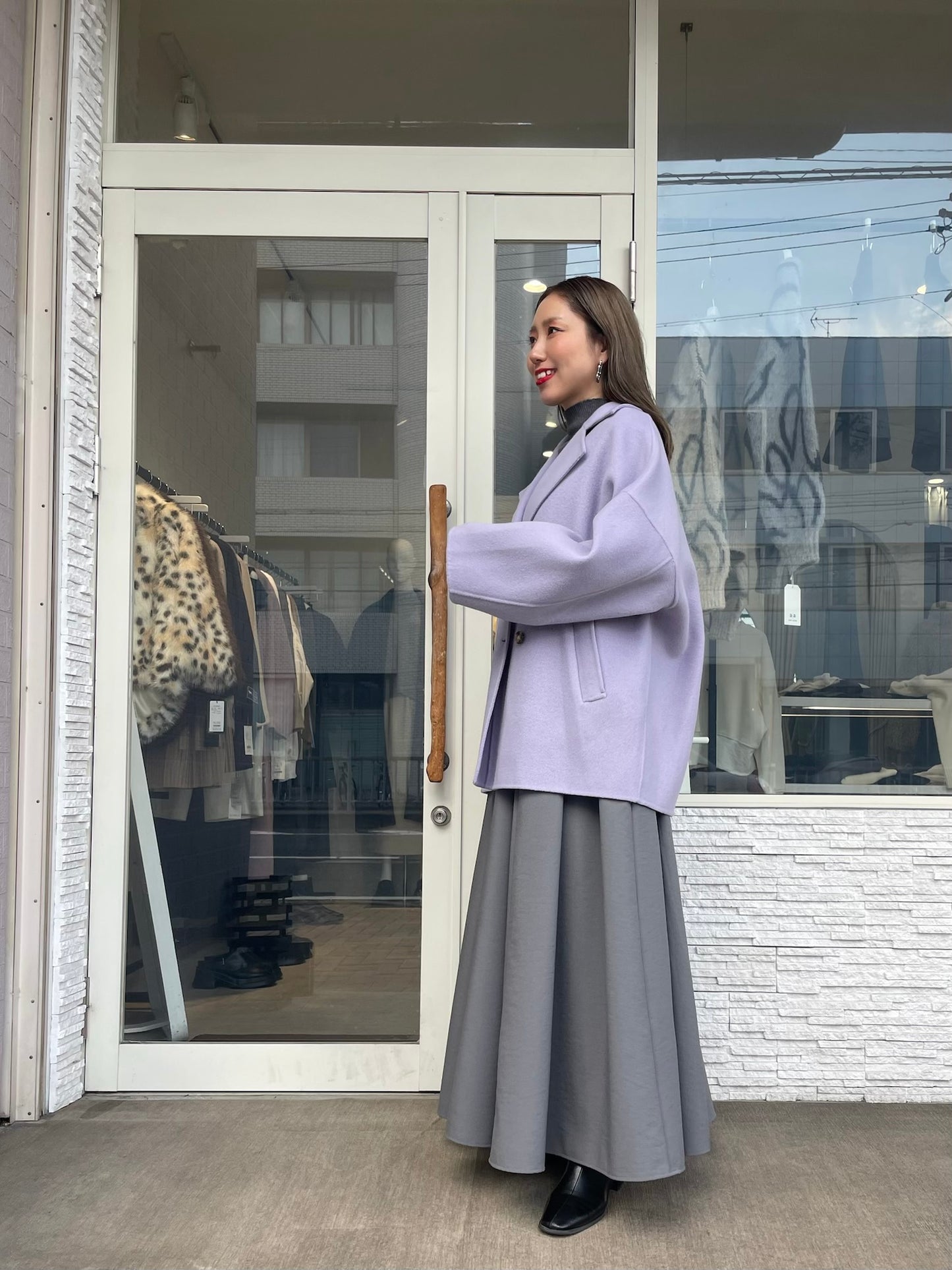 ぺコラムウールミドルコート