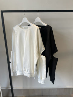 cut out sweat pullover