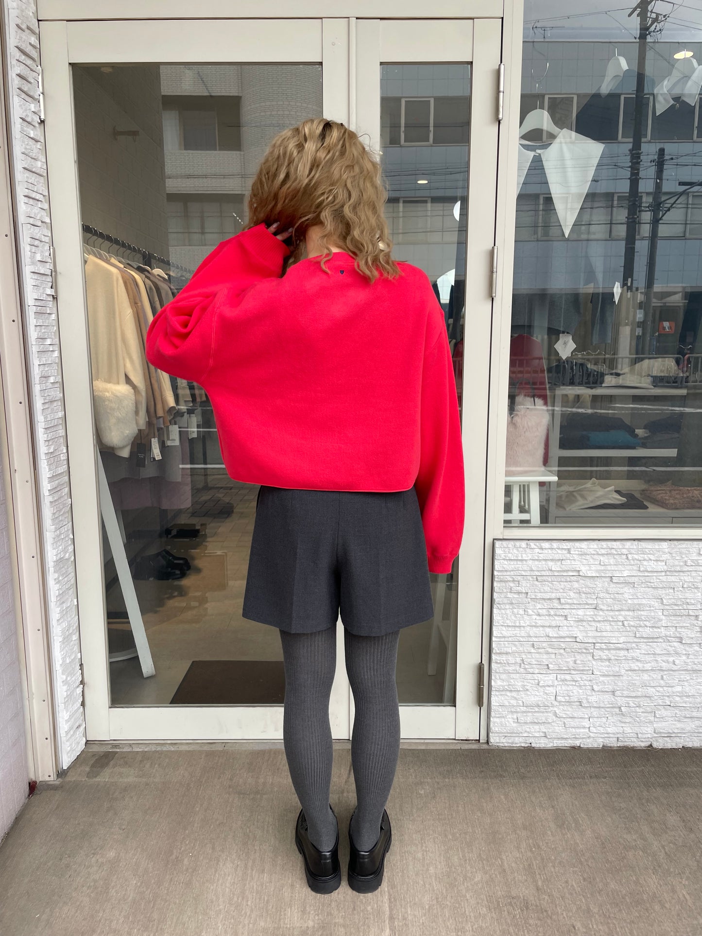 ♡コットンショートニット