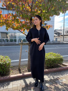 コクーンニットワンピース