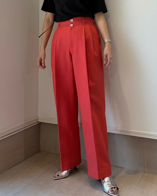 ツータックパンツ