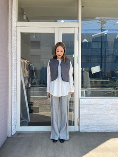 リバーシブルエコムートンショートファーベスト