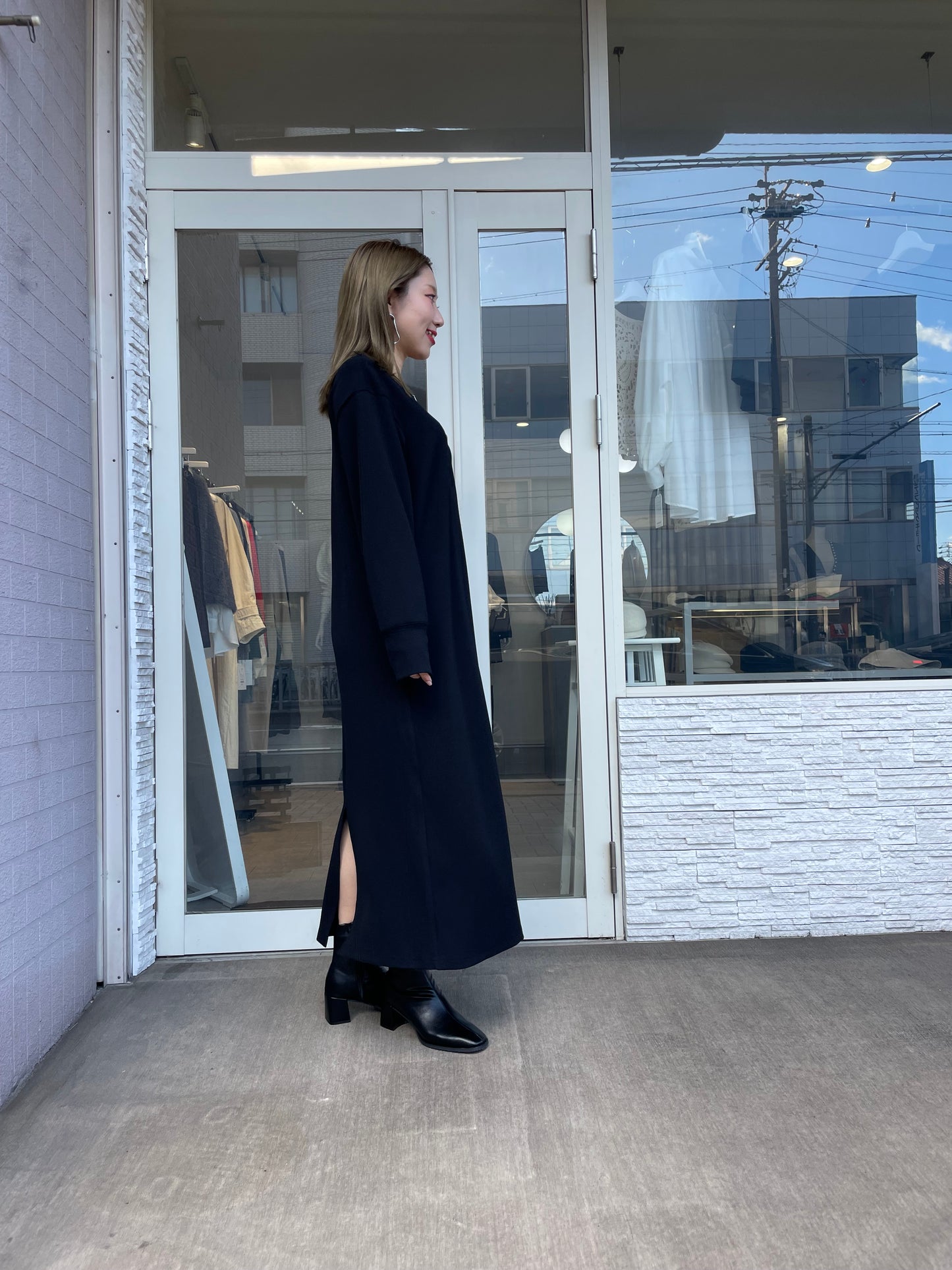 ジョーゼットロングワンピース