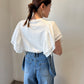 ドッキングフリルTシャツ
