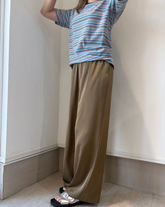サテンワイドパンツ