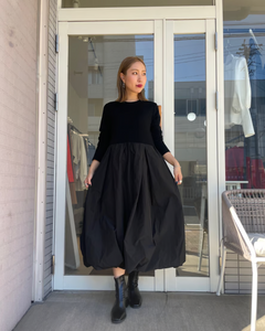 ロングスリーブドッキングバルーンワンピース